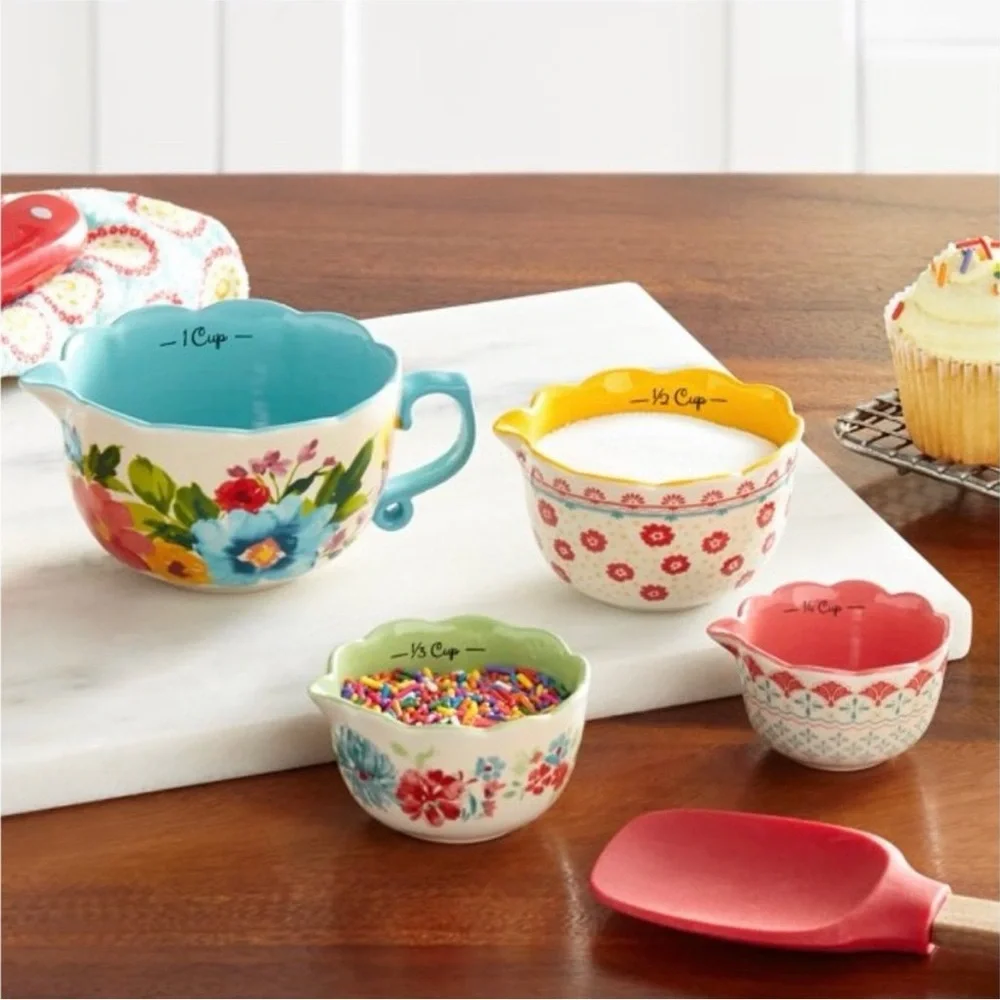 Pioneer Woman Breezy Blossom Floral Measuring Bowl Set
